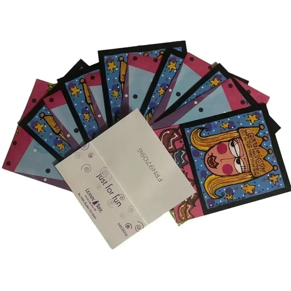 JUST FOR FUN Greeting Cards Blonde Queen Princess Leanin' Tree Lori Wiseman NOS‎